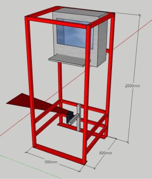 Datalogic 4 Schets Frame rood met scanner 300xb