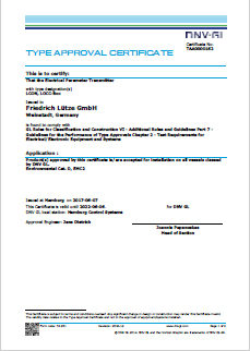 Lutze certificaat LOCC-Box DNV-GL